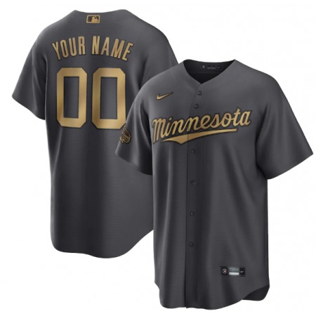 Men's Minnesota Twins ACTIVE Player Custom 2022 All-Star Charcoal Cool Base Stitched Baseball Jersey