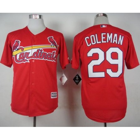 Cardinals #29 Vince Coleman Red Cool Base Stitched MLB Jersey