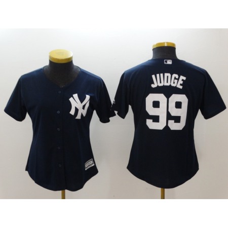 Women's New York Yankees #99 Aaron Judge Navy Cool Base Stitched MLB Jersey