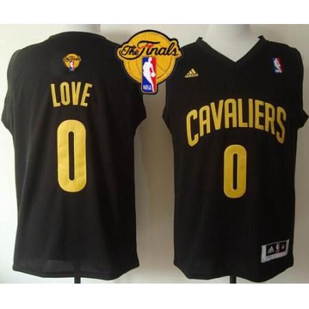 Cavaliers #0 Kevin Love Black Fashion The Finals Patch Stitched NBA Jersey