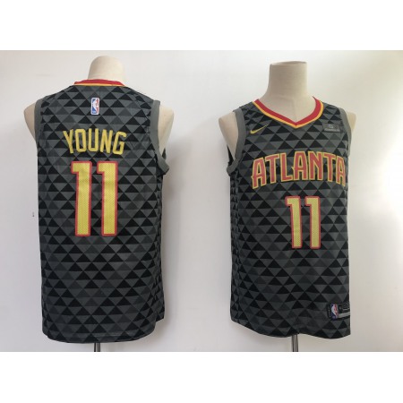 Hawks #11 Trae Young Black NBA Swingman Icon Edition Jersey