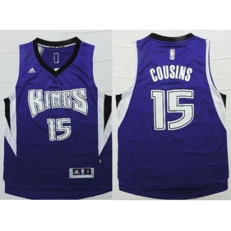 Kings #15 DeMarcus Cousins Purple Revolution 30 Stitched NBA Jersey