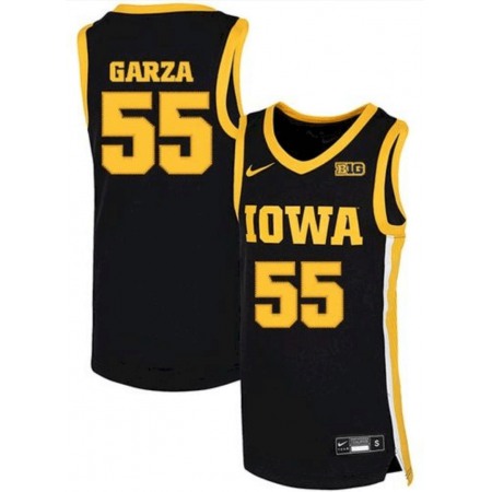 Men's Iowa Hawkeyes Custom Black College Basketball Stitched Jersey