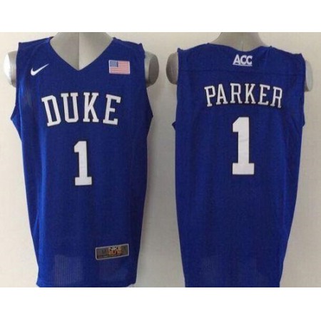 Blue Devils #1 Jabari Parker Blue Basketball Elite Stitched NCAA Jersey