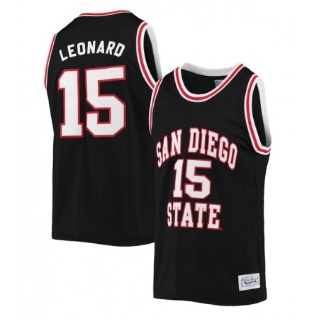 Men's San Diego State Aztecs #15 Kawhi Leonard Black Basketball Stitched NCAA Jersey