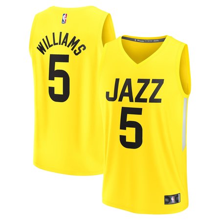 Men's Utah Jazz Cody Williams Yellow 2024 NBA Draft Fast Break Player Jersey - Icon Edition