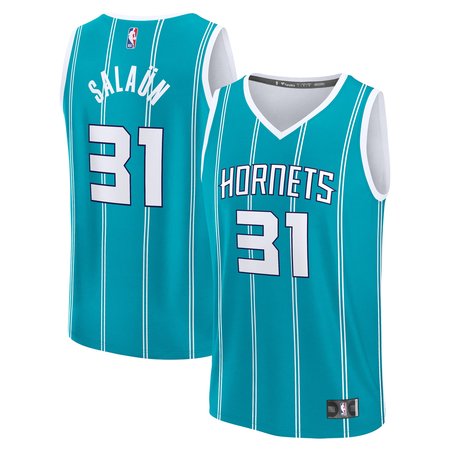 Youth Charlotte Hornets Tidjane Salaun Fanatics Teal 2024 NBA Draft Fast Break Player Jersey - Icon Edition