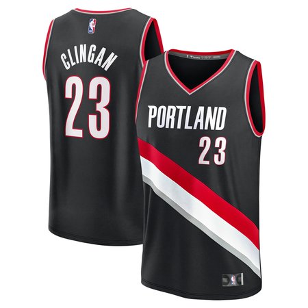 Youth Portland Trail Blazers Donovan Clingan Black 2024 NBA Draft Fast Break Player Jersey - Icon Edition