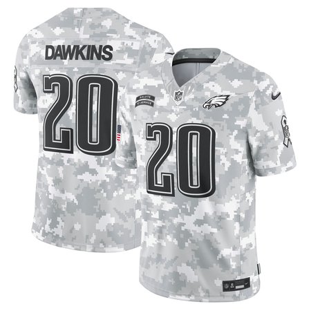 Men's Philadelphia Eagles Brian Dawkins Nike Arctic Camo 2024 Salute to Service Retired Player Limited Jersey