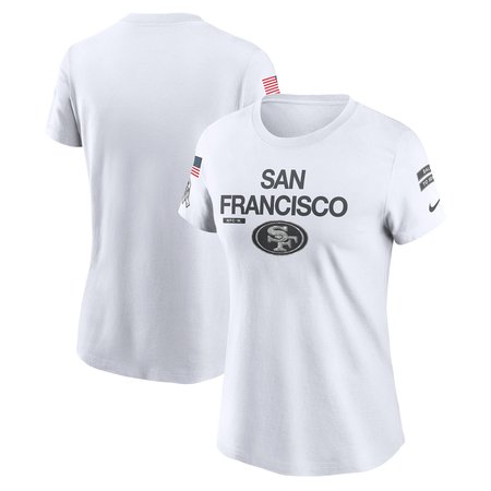 Women's San Francisco 49ers Nike White 2024 Salute To Service Legend Performance T-Shirt