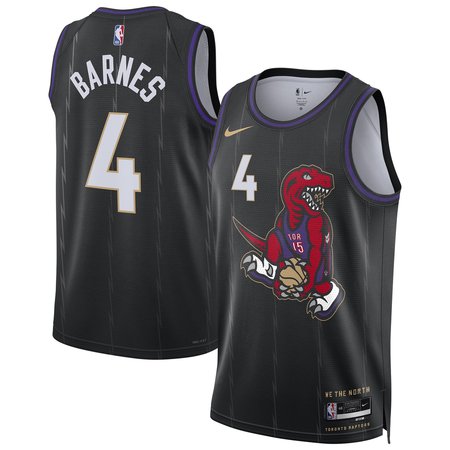 Unisex Toronto Raptors Scottie Barnes Nike Black 2024/25 Swingman Player Jersey - City Edition