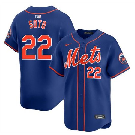 Men's New York Mets #22 Juan Soto Royal 2024 Alternate Limited Stitched Baseball Jersey