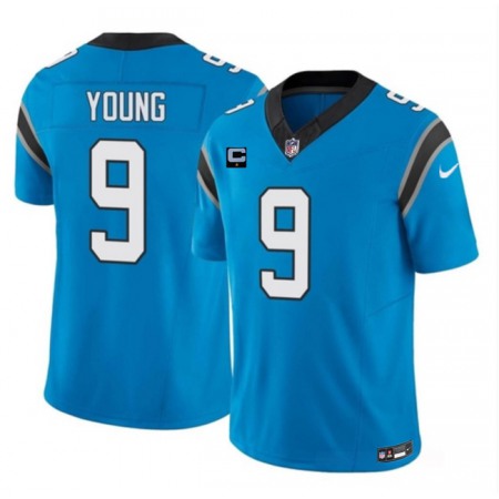 Men's Carolina Panthers #9 Bryce Young Blue 2023 F.U.S.E. With 1-Star C Patch Vapor Untouchable Stitched Football Jersey