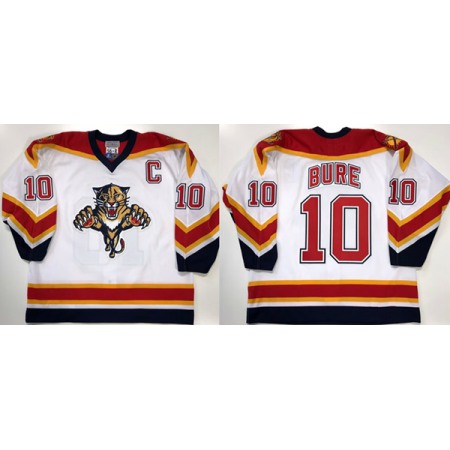 Men's Florida Panthers #10 Pavel Bure White Stitched Jersey